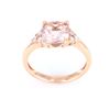 Image 2 : Morganite and Diamond set in 14K Rose Gold Ring
