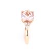 Image 3 : Morganite and Diamond set in 14K Rose Gold Ring