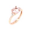 Image 4 : Morganite and Diamond set in 14K Rose Gold Ring