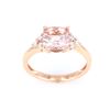 Image 5 : Morganite and Diamond set in 14K Rose Gold Ring