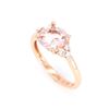 Image 6 : Morganite and Diamond set in 14K Rose Gold Ring