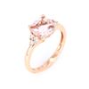 Image 8 : Morganite and Diamond set in 14K Rose Gold Ring
