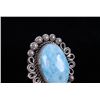 Image 4 : Navajo A. Johnson Larimar & Sterling Silver Ring