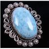 Image 5 : Navajo A. Johnson Larimar & Sterling Silver Ring