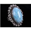 Image 6 : Navajo A. Johnson Larimar & Sterling Silver Ring