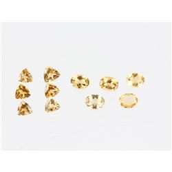 Collection of Trillion & Oval Cut Natural Citrine
