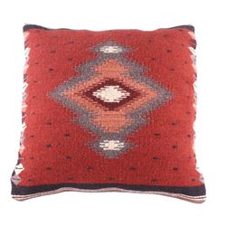 Soplador Rust Churro Wool Pillow by Luis Hernandez