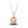 Image 2 : Morganite and Diamond 14K Rose Gold Necklace