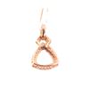Image 7 : Morganite and Diamond 14K Rose Gold Necklace