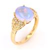 Image 9 : Australian Lightning Ridge Opal Diamond 14K Ring