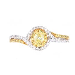 Fancy Yellow Diamond Ring set in 14K Gold