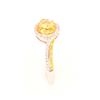 Image 8 : Fancy Yellow Diamond Ring set in 14K Gold
