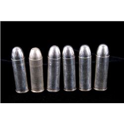 Six .45 Winchester Long Colt Silver Bullets