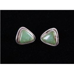 Navajo B. Lee Silver & Kingman Turquoise Earrings