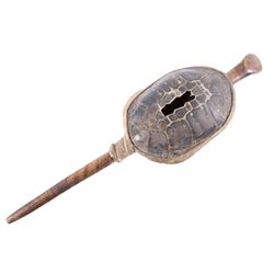 Northern Plains Turtle & Rawhide Rattle c. 1890