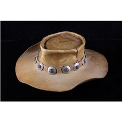 Vintage Cowboy Hat w/ Nickel Concho Band Accents