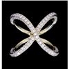 Image 1 : Beautiful Infinity 18K Ring w/ 3.87ct. of Diamonds