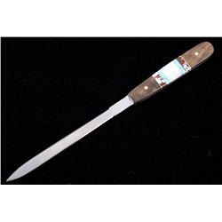 Navajo Custom Wild Horse & Turquoise Inlaid Knife
