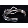 Image 5 : Navajo Silver Sand Cast Kingman Turquoise Bracelet