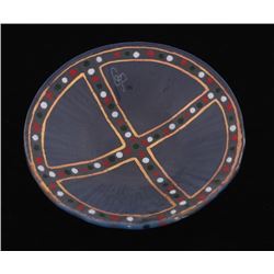 Peter Crisp 22K Colored Glass Inlay Glass Bowl