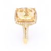 Image 4 : Yellow Beryl and Diamond 14K Gold Ring