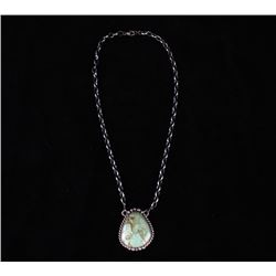 Navajo Sterling & Thunder Mtn Turquoise Necklace