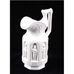 Lego White Ceramic Decorative Carved Pitcher