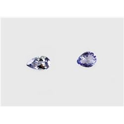 Pair of Petite Pear Tanzanite Gemstone Collection