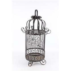 Mid Century Mexican Wrought Iron Bird Cage