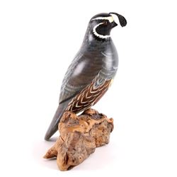 Hand Carved & Painted California Quail