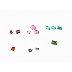 Collection of Oval & Emerald Cut Tourmaline Gems