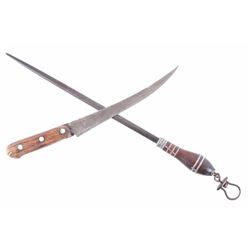 Frontier Skinning Knife & Sharpening Steel c 1800-
