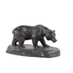 1971 Painted Cast Porcelain Bear by B. Butler