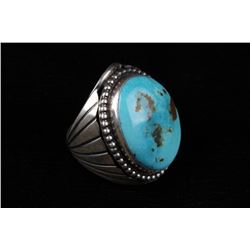 Yazzie Sterling Silver & Kingman Turquoise Ring