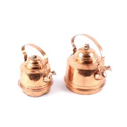 Early 1900's Dovetail Copper Designer Tea Kettles