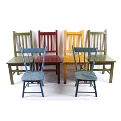 Chinese Import Hand Painted Decorative Chairs