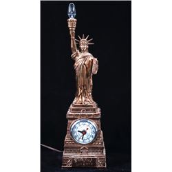 United Clock Corp. Copper Statue Of Liberty Clock