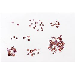 64 Carats of Loose & Faceted Red Garnet Gemstones
