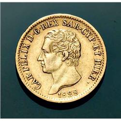 Sardinia - V.E. I - 20 L. 1828