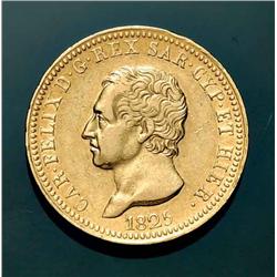 Sardinia - V.E. I - 20 L. 1825