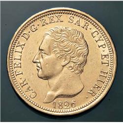 Sardinia - V.E. I - 80 L. 1826