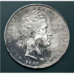Sardinia - Carlo Alberto - 5 L. 1843