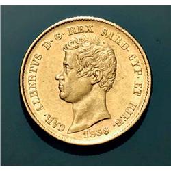 Sardinia - Carlo Alberto - 20 L. 1838