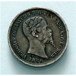 Sardinia - V.E. II - 50 C. 1860