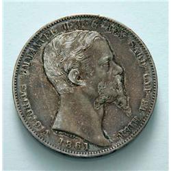 Sardinia - V.E. II - 5 L. 1861