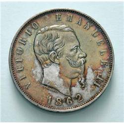 Italy - V.E. II - 5 L. 1862