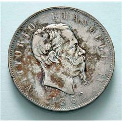 Italy - V.E. II - 5 L. 1862
