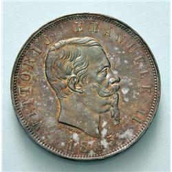 Italy - V.E. II - 5 L. 1865