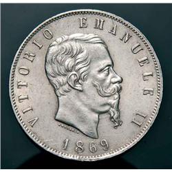 Italy - V.E. II - 5 L. 1869