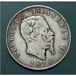 Italy - V.E. II - 5 L. 1870
